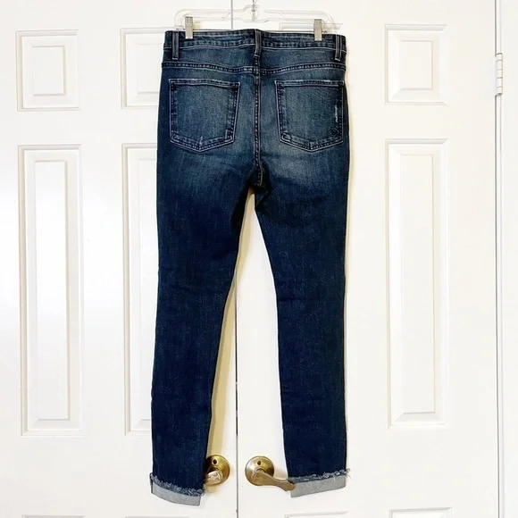 Fidelity denim Gwen high rise skinny Abbot vintage w holes distressed jeans. 29 - Picture 7 of 15